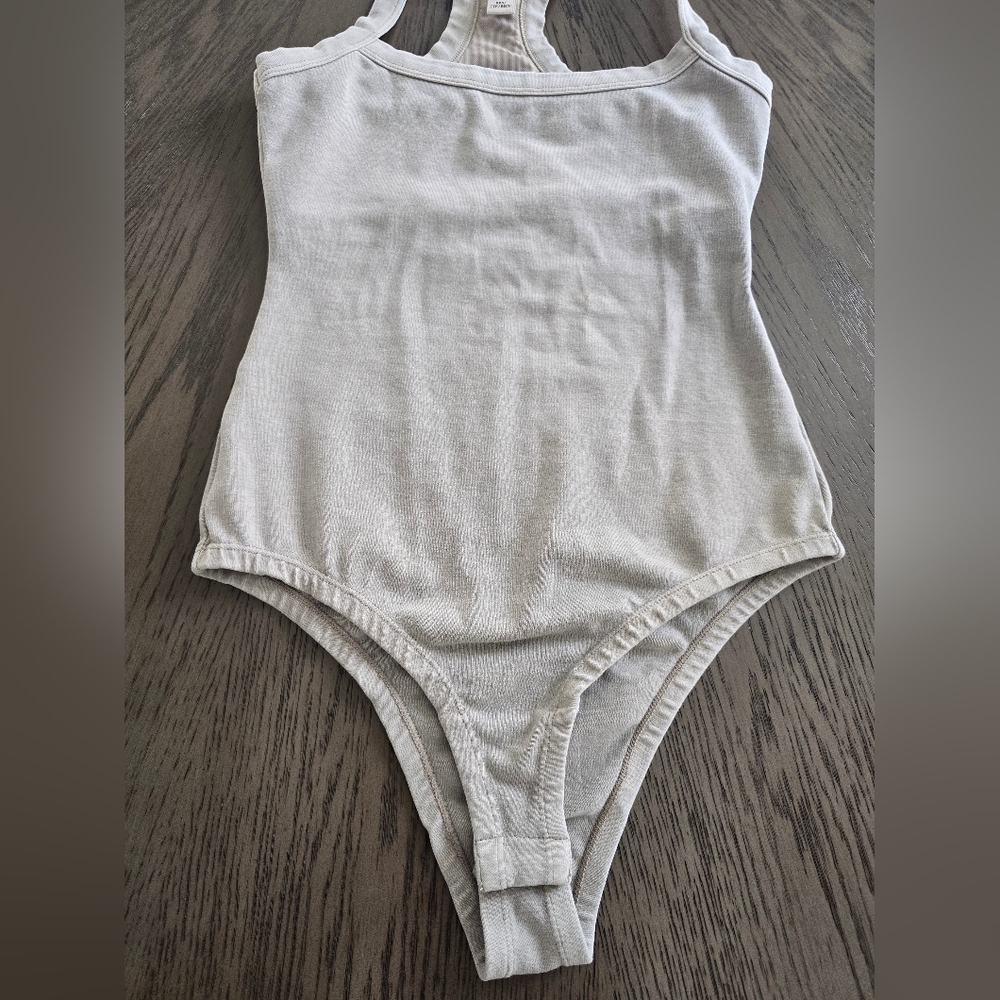 White Racerback Bodysuit - Picture 4 of 4